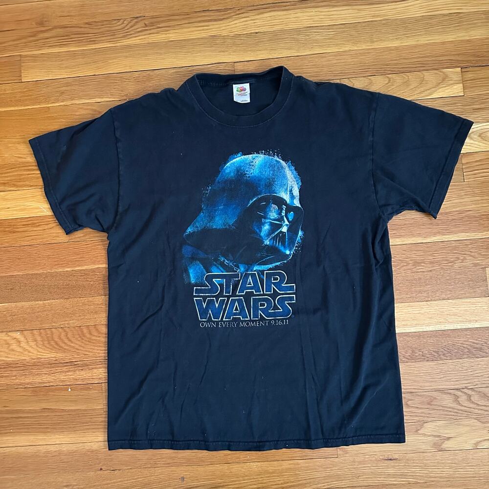 2011 Star Wars Darth Vader "Own Every Moment" Blu-ray Promo T-Shirt Black XL